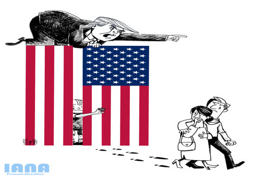 دفاع ترامپ از سیاست جدا کردن فرزندان مهاجران غیرقانونی از والدینشان-کارتون فیروزه مظفری