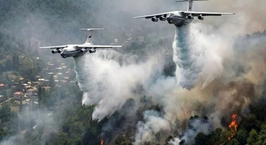 ایلیوشین همراه جنگل شد/ اطفای هوایی تا پایان آتش فعال می‌ماند