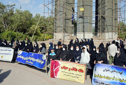 همایش عفاف وحجاب درمحل یادمان شهدای عینالی تبریز با حضور بانوان سازمان جهاد کشاورزی آذربایجان شرقی