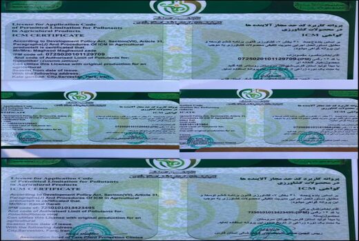 اختصاص گواهی ICM به محصولات کشاورزی سروستان 