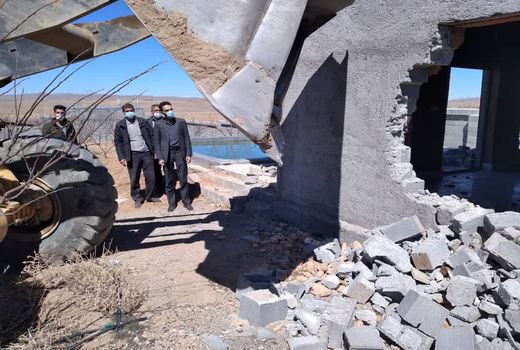 اجرای احکام تخریب در اراضی کشاورزی خرم بید