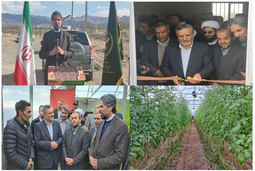 بهره برداری همزمان 10 واحد گلخانه ای خوسف 