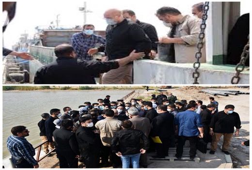 بازدید رئیس مجلس شورای اسلامی از بندر صیادی آبادان