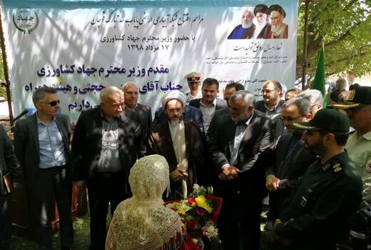 افتتاح شبکه آبیاری اراضی پایاب سد تبارک قوچان 