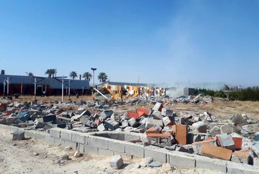 یک تالار پذیرایی در جهرم تخریب شد