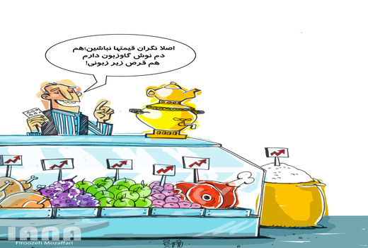 گرانی و نگرانی -کارتون فیروزه مظفری