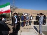 افتتاح استخر ذخیره آب کشاورزی قنات خارستان سیدان