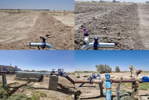 بهره‌برداری از طرح آبیاری کم فشار در چاه خزاعی‌های بخش درح 