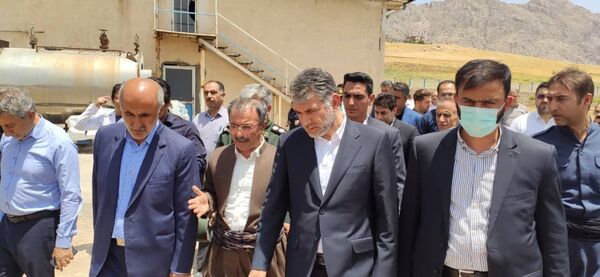 وزیر جهاد کشاورزی از کارخانه خوراک دام هلانی شهرستان جوانرود بازدید کرد