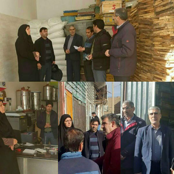بازدید مدیر جهاد کشاورزی اسفراین از شرکت زنبورداری ملکه و انبارهای دپوی شکر 