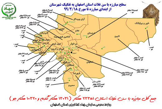 عملیات کنترل سن غلات در استان اصفهان