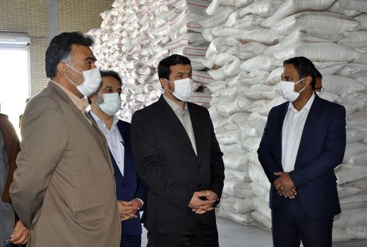 بازدید استاندار و هیئت همراه از انبارهای شرکت خدماتی حمایتی 