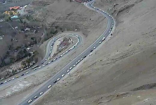 ترافیک پرحجم و روان در جاده چالوس 