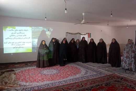 برگزاری کارگاه آموزشی احداث باغچه های سلامت برای زنان روستایی در شهرستان آوج