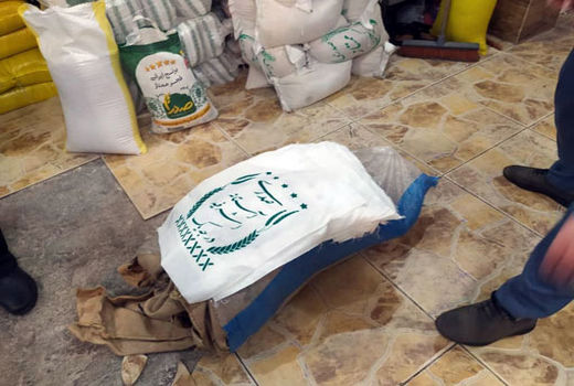 کشف ۲ تن انبار برنج احتکار شده تقلبی در تبریز