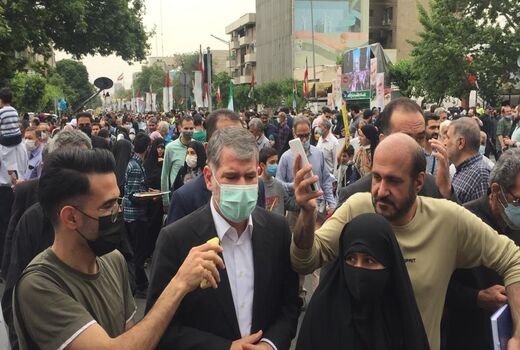 گزارش تصویری وزیر مردمی در راهپیمایی روز جهانی قدس 