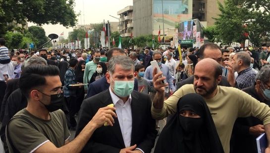 گزارش تصویری وزیر مردمی در راهپیمایی روز جهانی قدس 