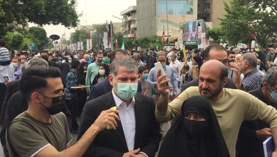 گزارش تصویری وزیر مردمی در راهپیمایی روز جهانی قدس 