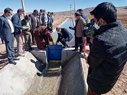 افتتاح بیش از 1400 متر کانال آبرسانی در خرم بید 