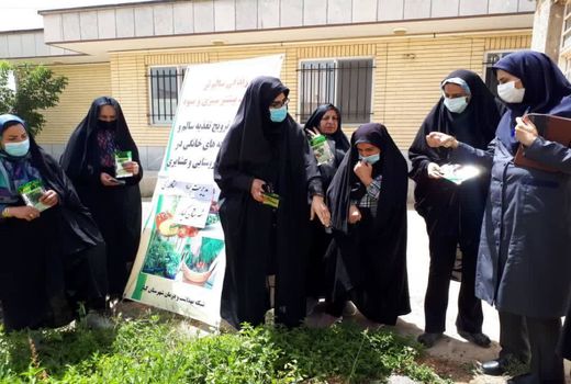 برگزاری کارگاه آموزشی ایجاد باغچه های خانگی در جامعه زنان روستایی و عشایری