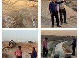 جلوگیری از هدر رفت آب  با احداث کانال آبیاری در آغاجاری