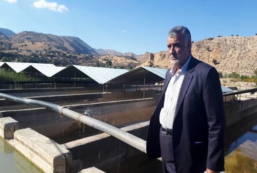 وزیر جهاد کشاورزی از طرح پرورش ماهی در شهرستان دنا بازدید کرد