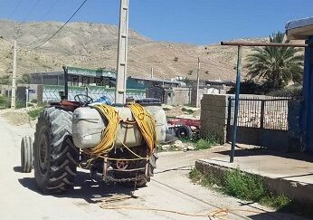 مشارکت 70 تراکتوردر گند زدایی معابر قیروکارزین