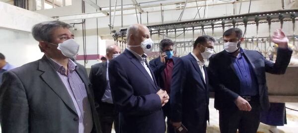 مشاور  وزیر جهاد کشاورزی از کشتارگاه صنعتی طیور در گرمسار بازدید کرد