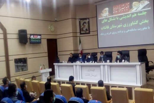 نشست هم اندیشی نماینده ولی فقیه در سازمان و رییس سازمان با کشاورزان قاینات
