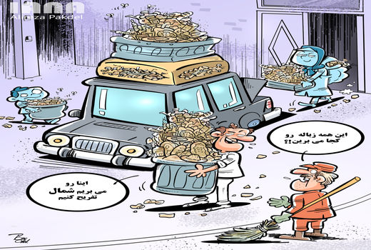 زباله‌های توریستی -کارتون علیرضا پاکدل