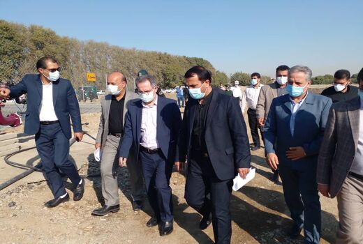 افتتاح طرح۱۵۰ هکتاری آبیاری نوین با حضور استاندار تهران در شهرستان شهریار