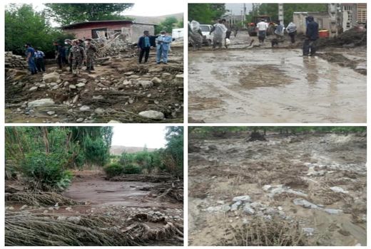 خسارت سیلاب به روستاهای هراران و هویج شهرستان بردسیر در تیرماه 1400