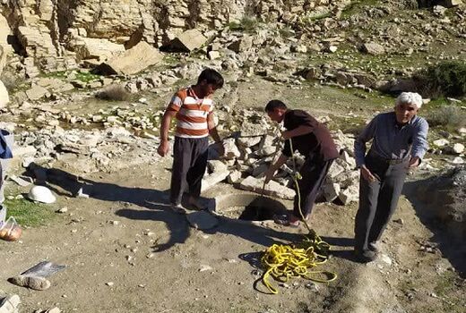 قنات چاه درویشی قیر جان دوباره گرفت 