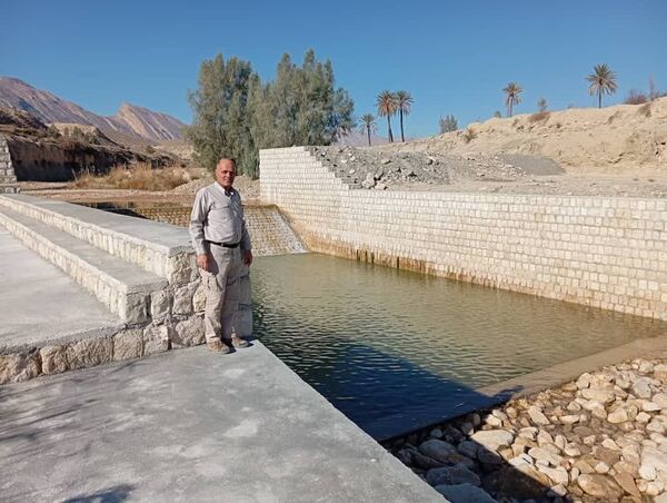 بهره برداری از طرح آبگیری بند انحرافی روستای همنده جهرم 