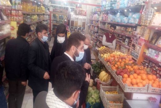 گشت بازرسی و نظارت بر بازار شهر چلگرد