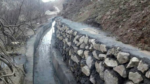 پایان عملیات اجرایی کانال آبرسانی کشاورزی امام آباد پشتکوه فلارد 