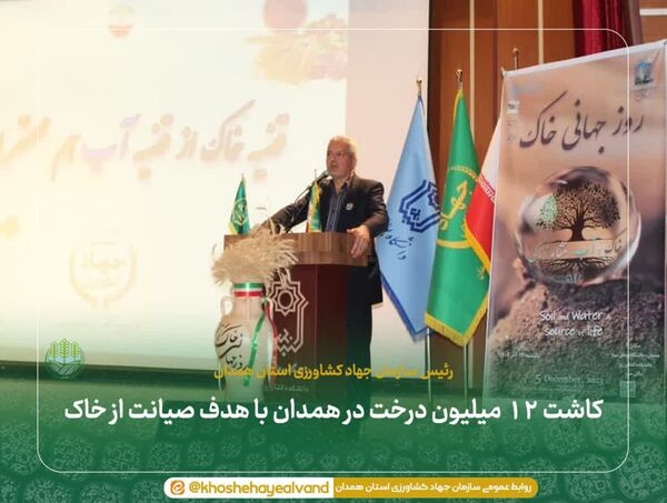 کاشت ۱۲ میلیون درخت در همدان با هدف صیانت از خاک