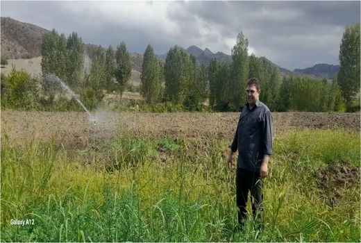 راه‌اندازی شبکه آبیاری بارانی در خداآفرین؛ پوشش ۴۵۰ هکتار اراضی حاصلخیز