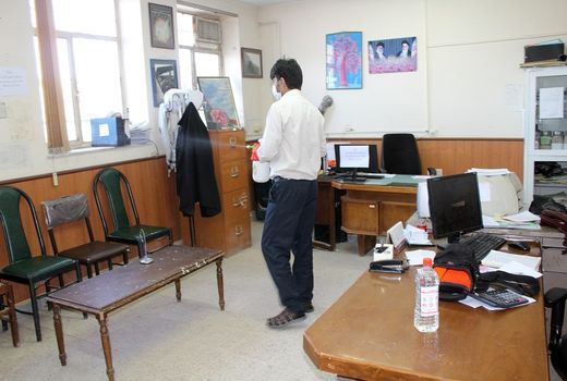 توزیع ماده ضدعفونی‌کننده در مدیریت جهاد کشاورزی فاروج