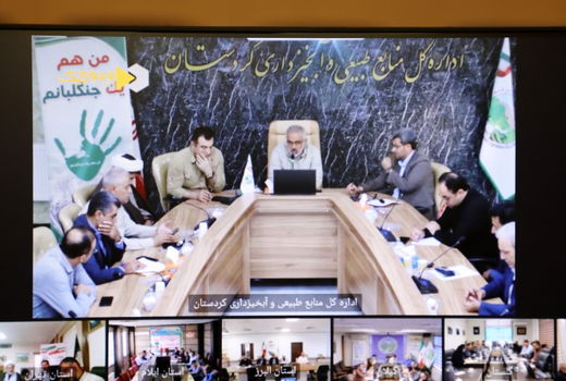 قدردانی از اطفاء کنندگان حریق جنگل‌های مریوان