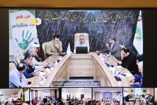 قدردانی از اطفاء کنندگان حریق جنگل‌های مریوان