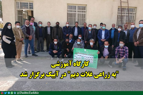 برگزاری کارگاه آموزشی "به‌زراعی غلات دیم" در مرکز جهاد کشاورزی کوهپایه شهرستان آبیک 