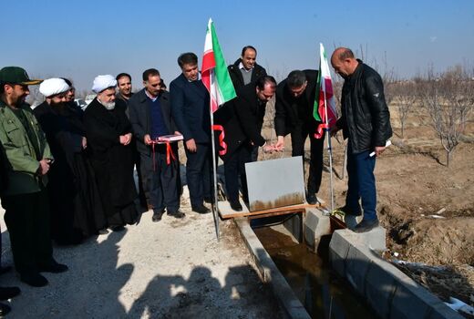 افتتاح بهسازی کانال آبیاری عمومی بالوجه تیمورلو بخش گوگان شهرستان آذرشهر 