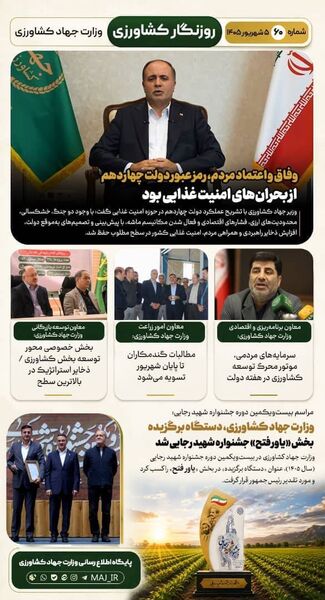اینفوگرافیک | شصتمین روزنگار کشاورزی منتشر شد