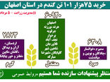 خرید 75 هزار 101 تن گندم در استان اصفهان تا پنجم مرداد