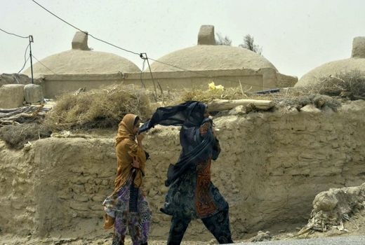 توفان شن در منطقه زابل 
