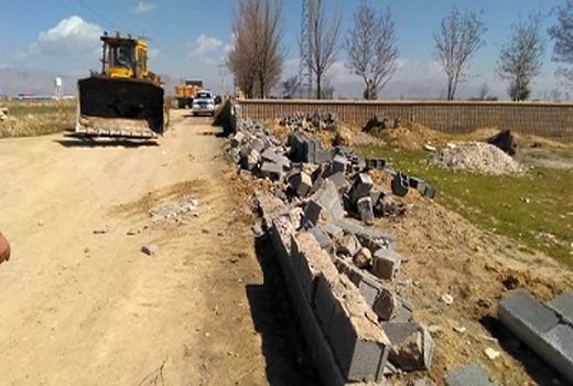 تخریب تغییر کاربری غیر مجاز در اراضی کشاورزی مرودشت 