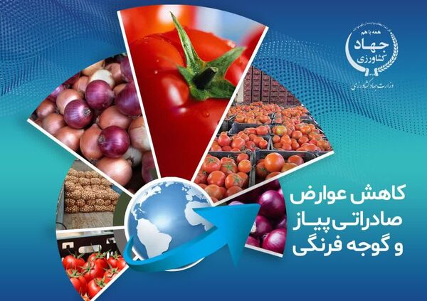 کاهش عوارض صادراتی پیاز و گوجه‌فرنگی زراعی