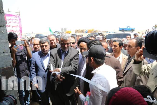 فتتاح مزرعه پرورش میگو توسط وزیر جهاد کشاورزی در ساحل سیریک استان هرمزگان