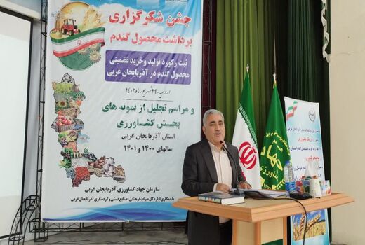  پیش بینی تولید یک میلیون تن گندم از مزارع آذربایجان غربی
